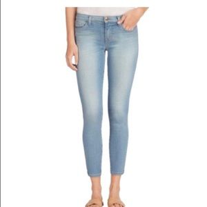 J Brand Light Wash Capri Crop In Beyond Skinny